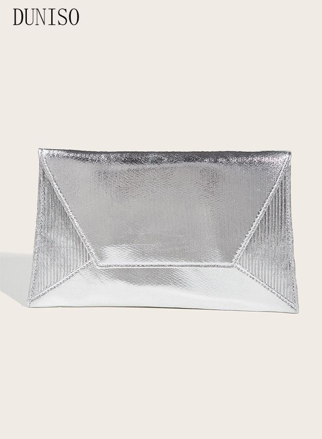 Women Glitter Evening Clutch Purse Sparkling Luxurious Envelope Handbag With Detachable Chain For Wedding Formal Cocktail Party