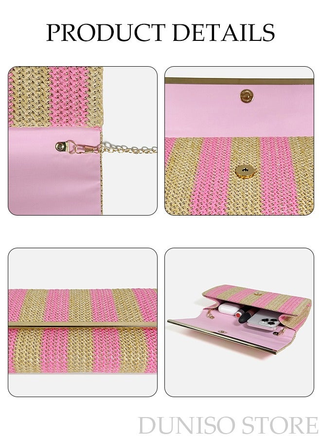 Women Crossbody Bag Clutch Bag Envelope Handbag Chain Purse for Wedding Formal Cocktail Party