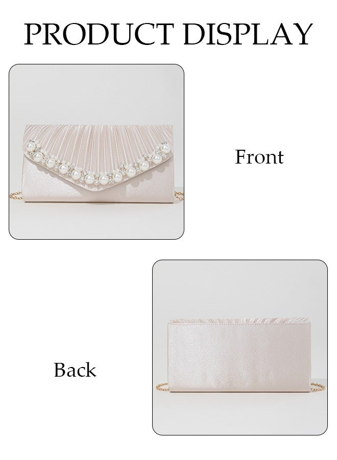 Women Shiny Glitter Evening Clutch Bag Envelope Handbag Chain Purse Bag Crossbody Bag for Wedding Formal Cocktail Party