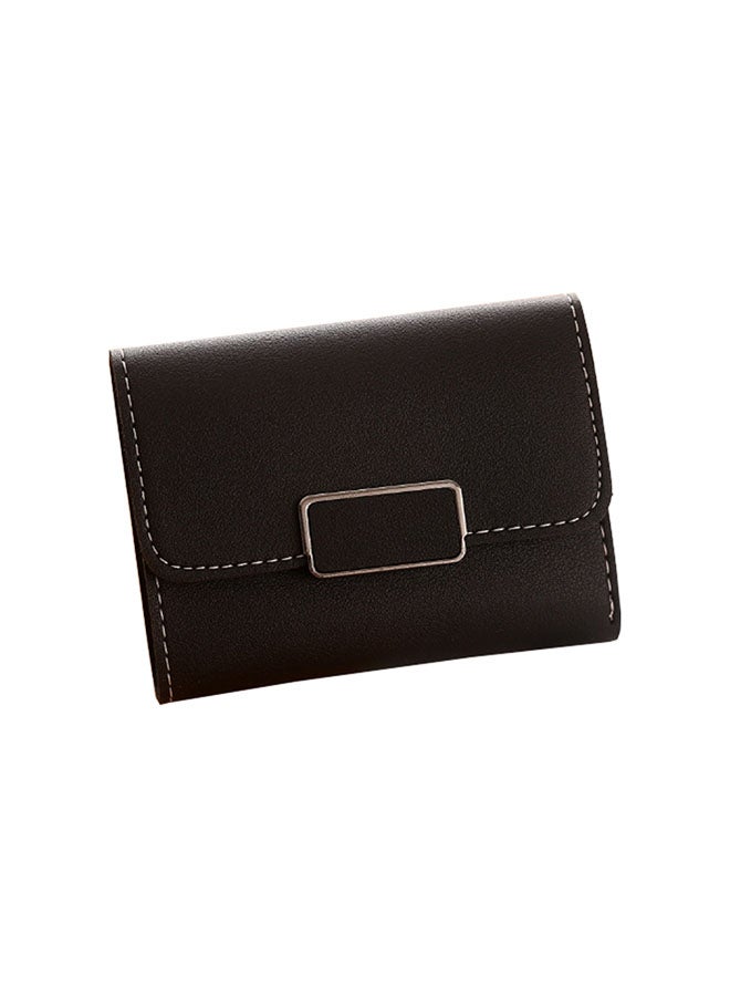 Mini Wallet Thin Section Purse Fe Short Section Small Fresh Card Package Black