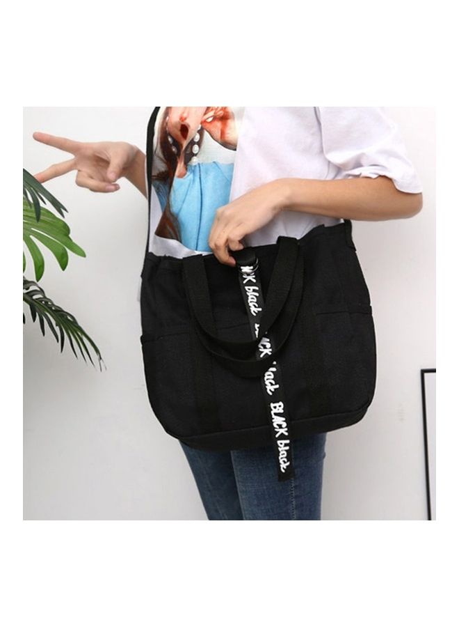 Printed Shoulder Bag Black