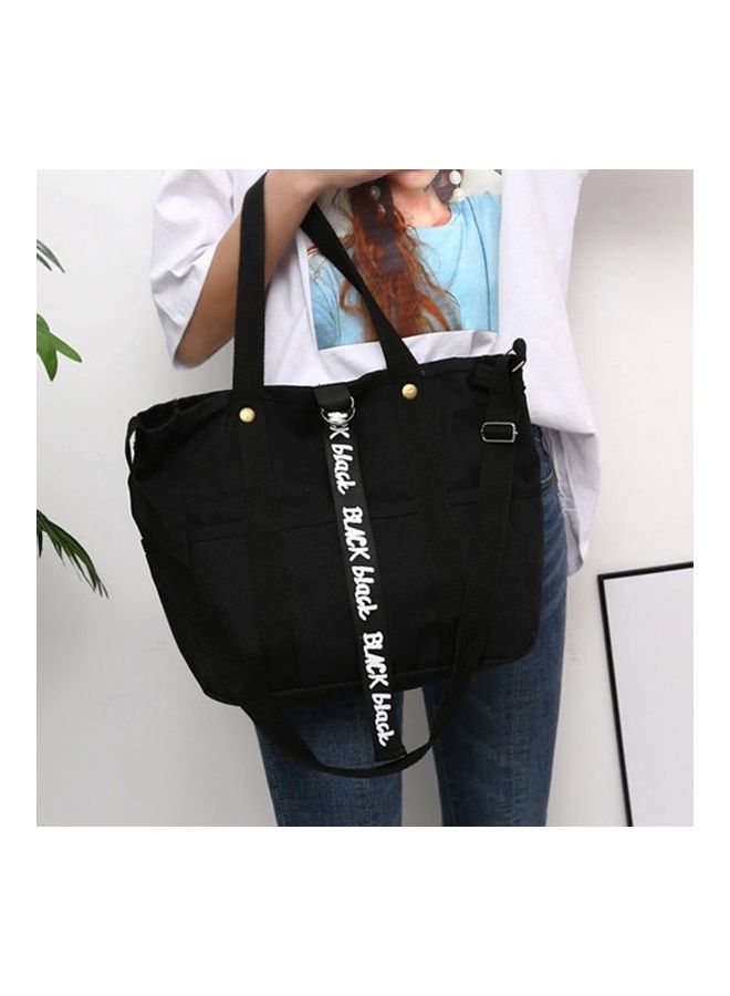 Printed Shoulder Bag Black