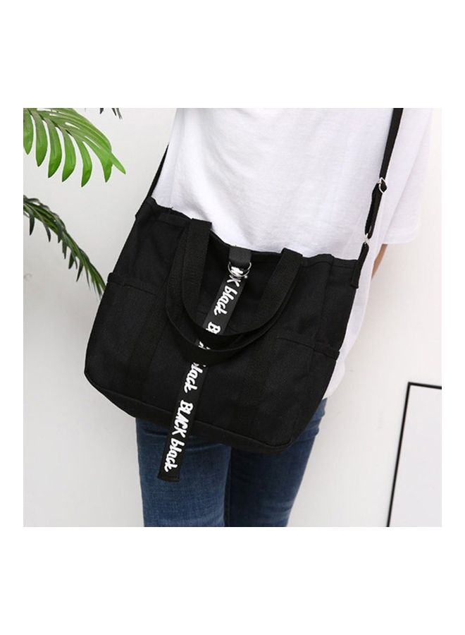 Printed Shoulder Bag Black