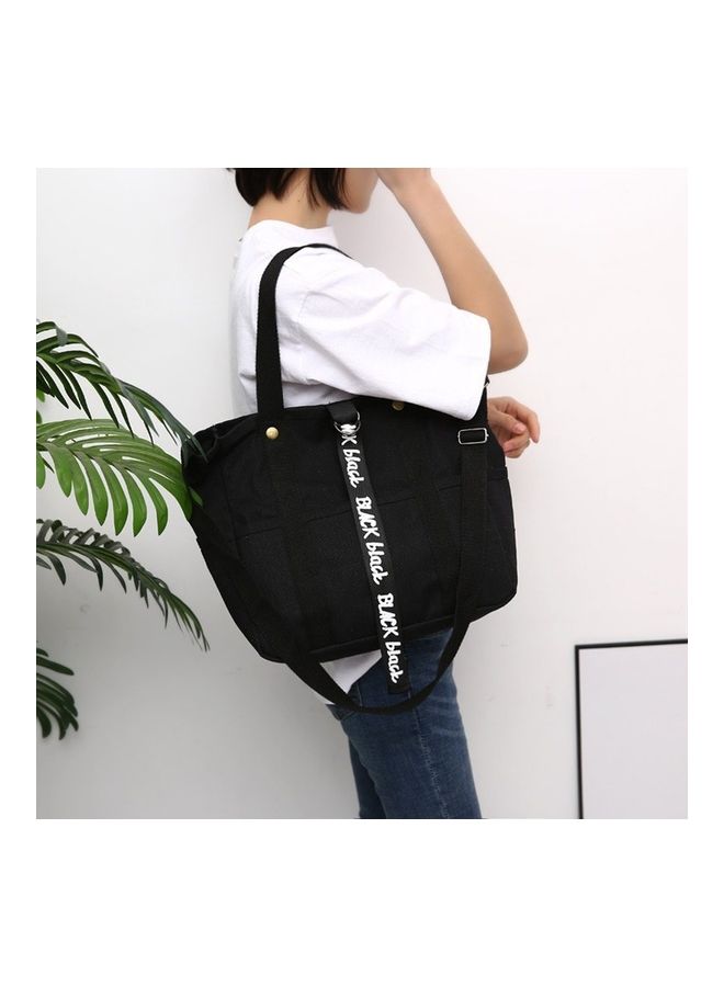 Printed Shoulder Bag Black