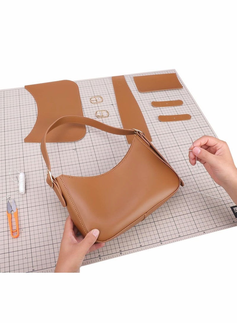 Handbag Making Kit, Leather DIY Sewing Bag, DIY Synthetic Leather Crossbody Bag Making Kit for Beginners