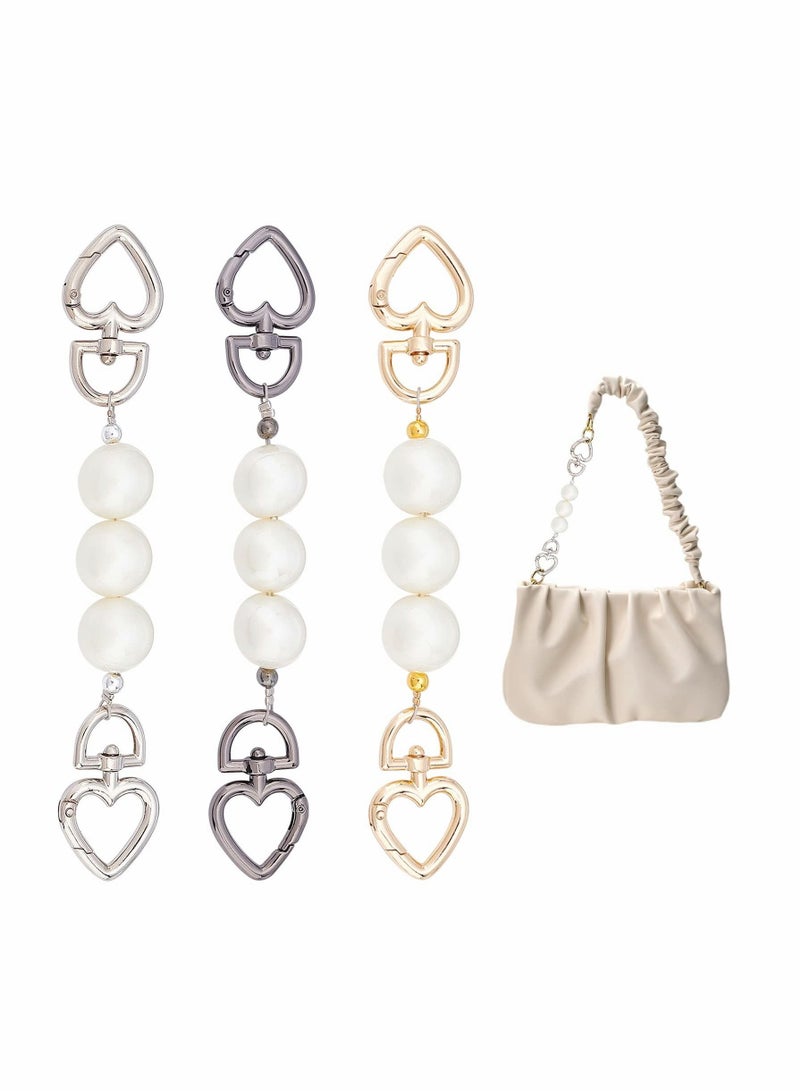 Purse Chain Strap, Pearl Extenders for Handbag, Bag Replacement Short Chain, Handbag Charms