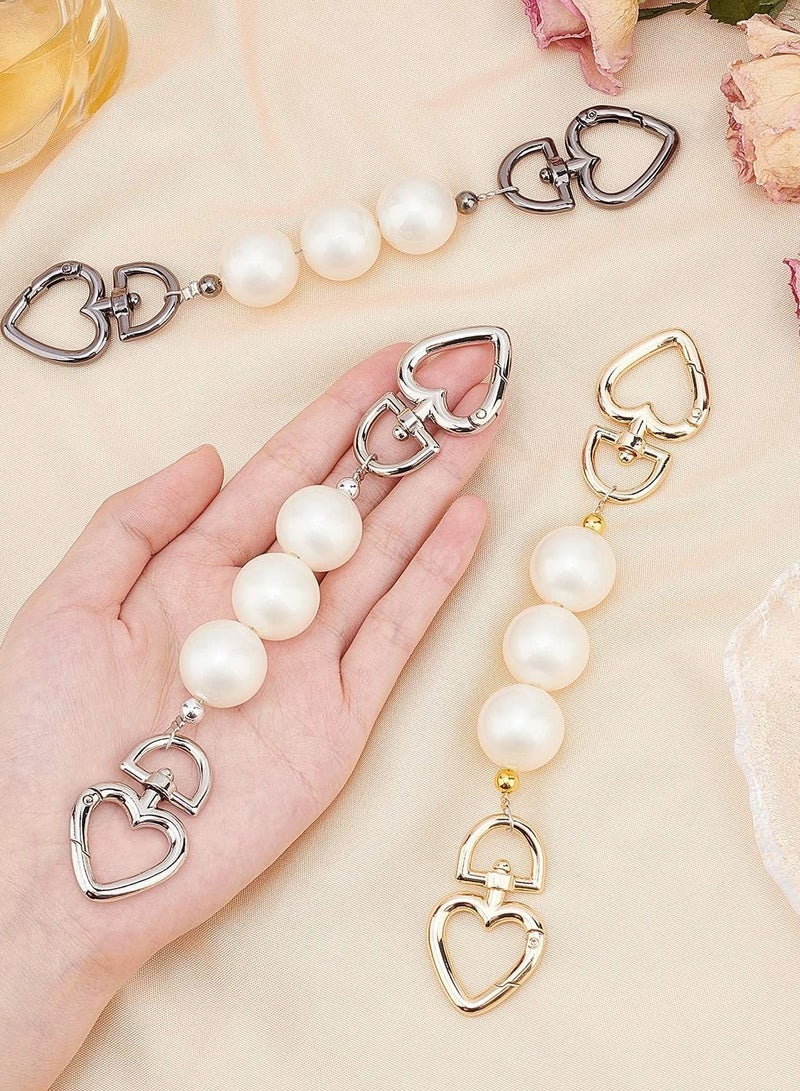 Purse Chain Strap, Pearl Extenders for Handbag, Bag Replacement Short Chain, Handbag Charms