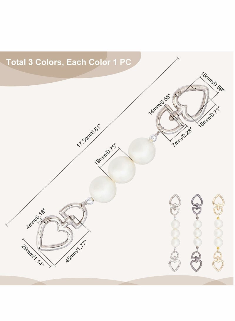 Purse Chain Strap, Pearl Extenders for Handbag, Bag Replacement Short Chain, Handbag Charms