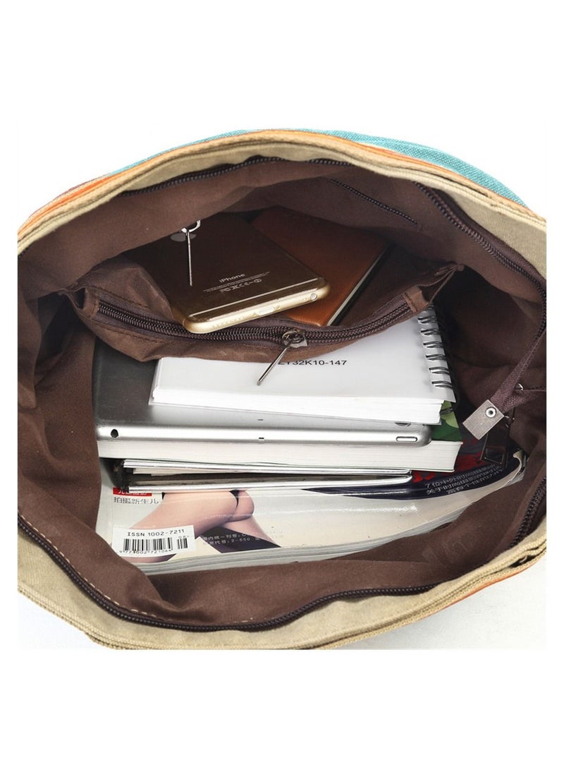 Women Vintage Single-Shoulder Hand Crossbody Leisure Travel Canvas Bag
