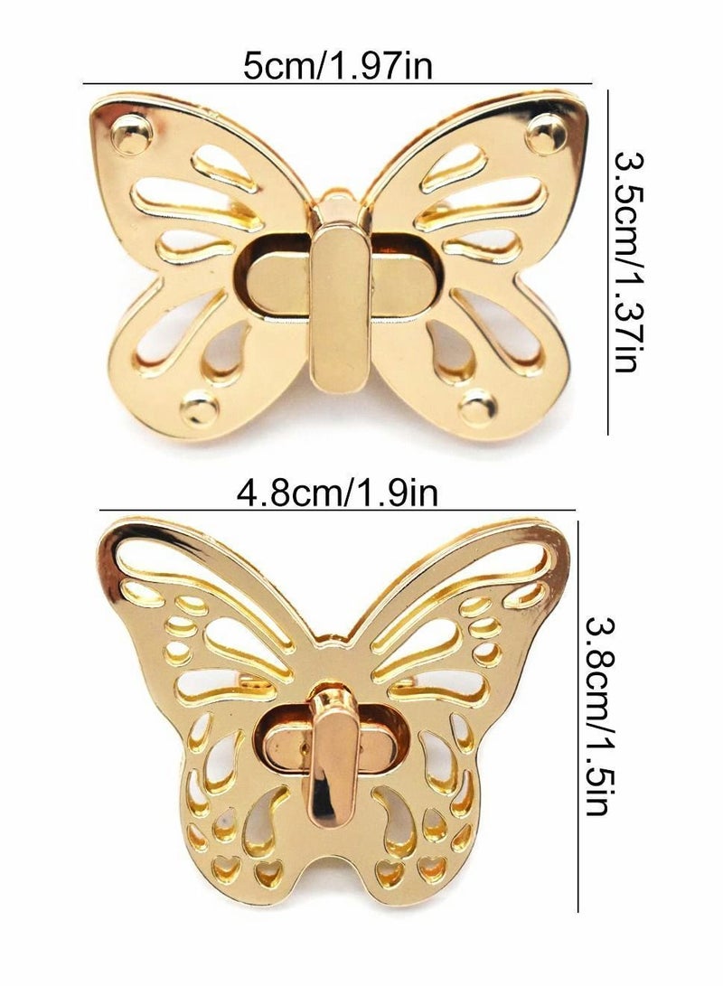 Purse Closure Turn Lock, 6 Pcs Butterfly Shape Twist Lock Bag Clasp