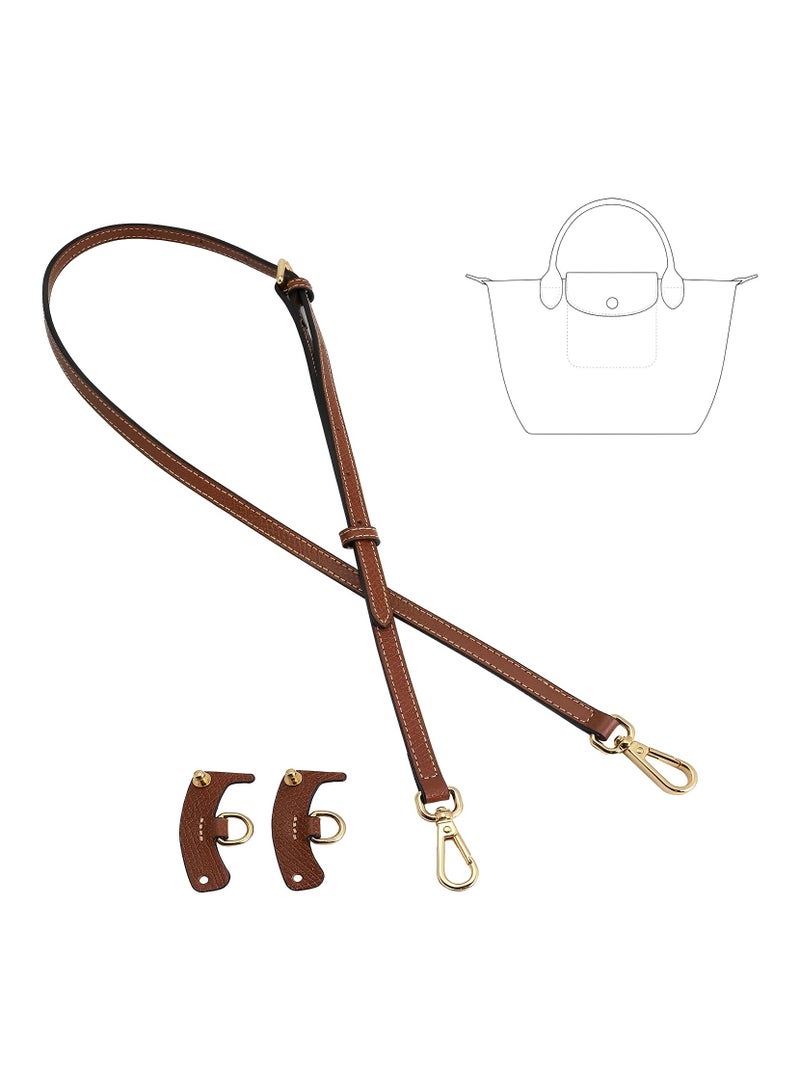 Skycare Genuine Leather Purse Straps - Adjustable Shoulder Strap for Longchamp Mini Bags