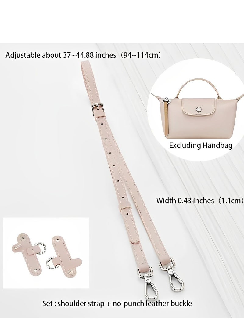 Skycare Genuine Leather Purse Straps - Adjustable Shoulder Strap for Longchamp Mini Bags