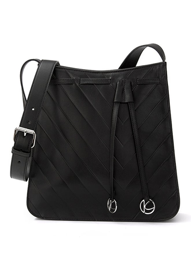 Viva Leather Hobo Bag Black