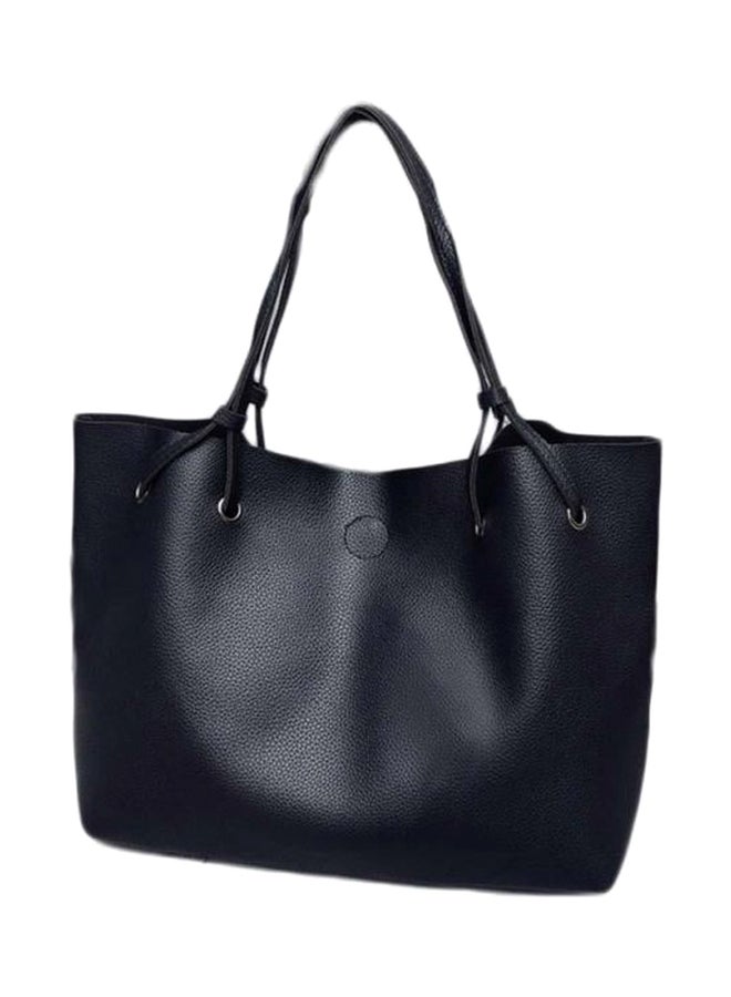 Leather Hobo Bag Black