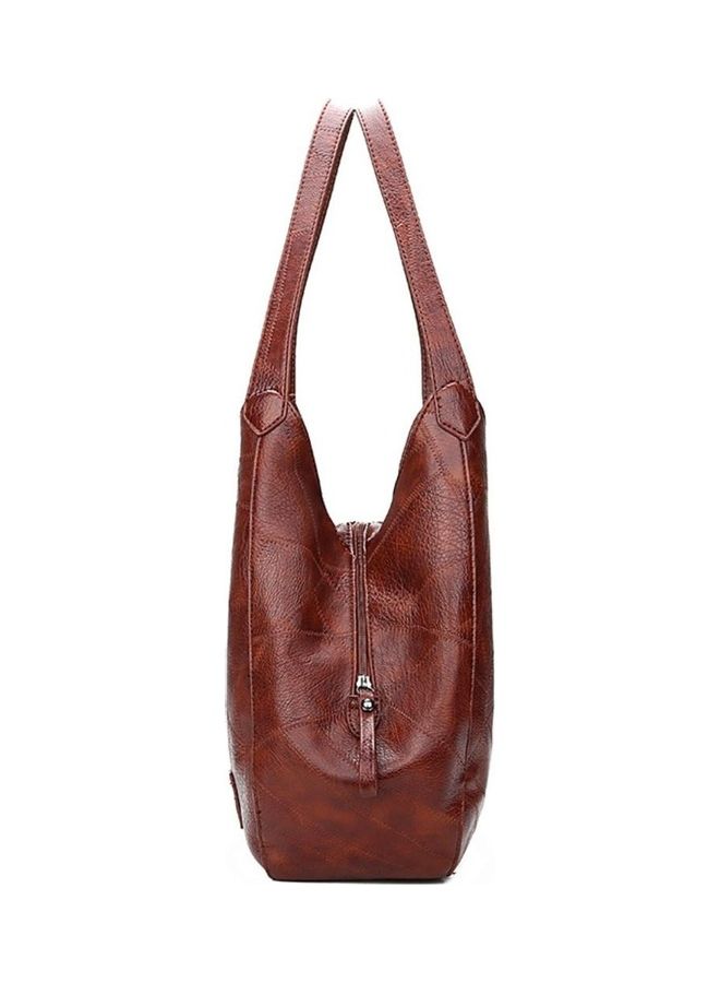 Hollow Double Frilled Hobo Brown