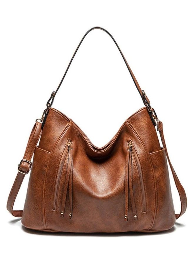 Hollow Double Frilled Hobo Brown