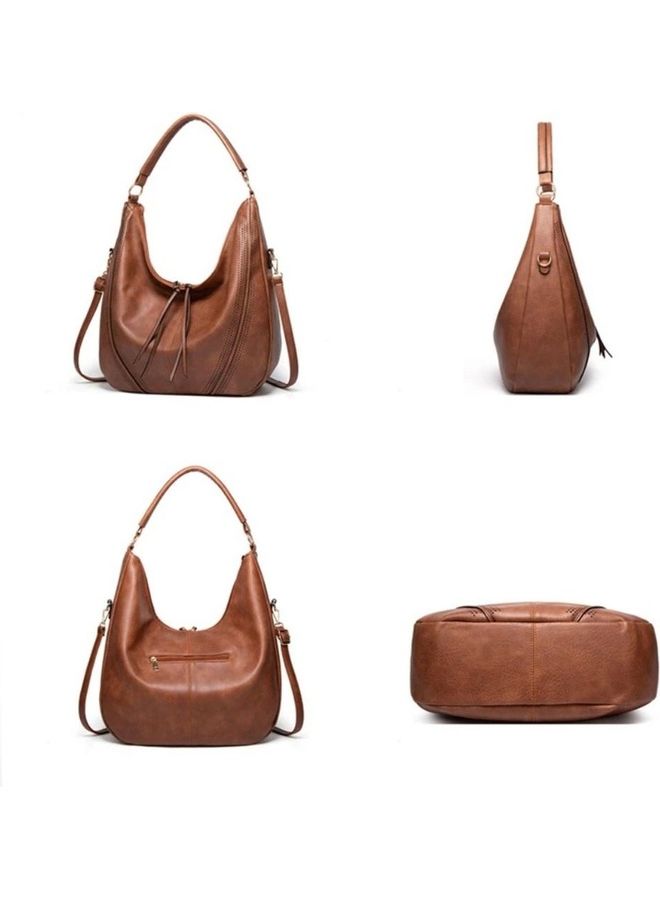 Hollow Double Frilled Hobo Brown