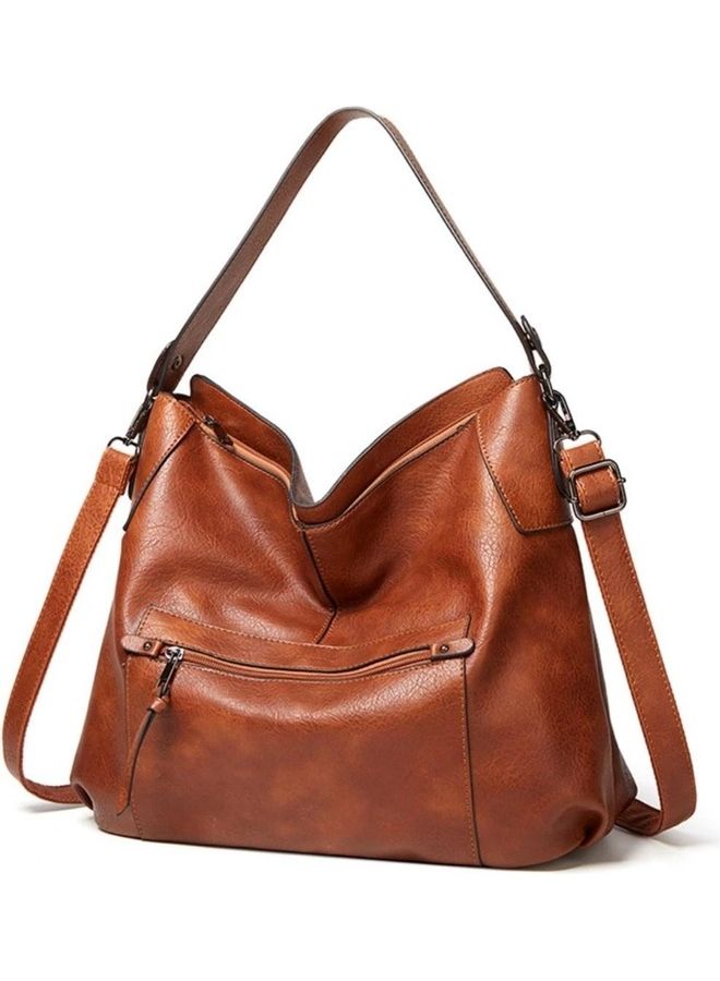 Hollow Double Frilled Hobo Brown