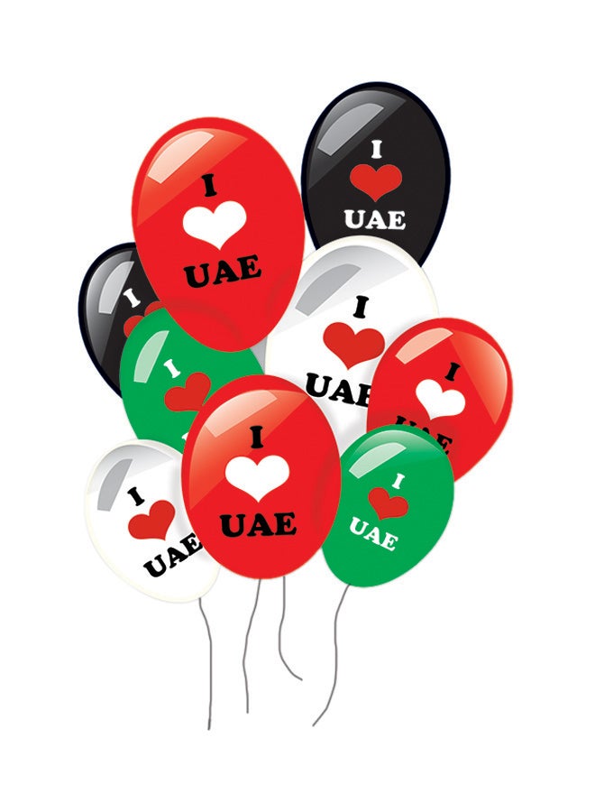 15-Piece I Love UAE Printed Balloon Set
