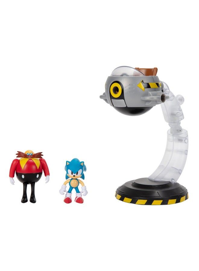 Egg Mobile Battle Set With Sonic & Dr. Eggman 2.5 Inch Action Figures Includes 14 Unique Pieces