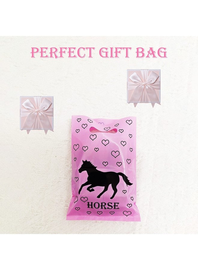 50Pcs Cowgirl Horse Derby Day Party Decorations Goodie Favor Plastic Bags Derby Day Horse Race Party Supplies Favors Horse Lovers Birthday Gift Bag