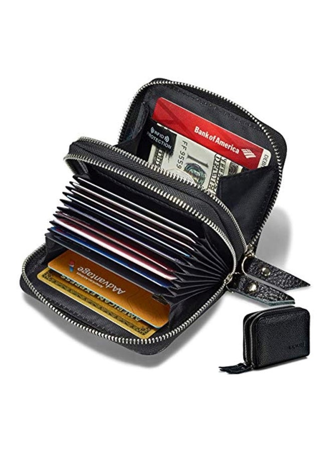 RFID Leather Wallet Black