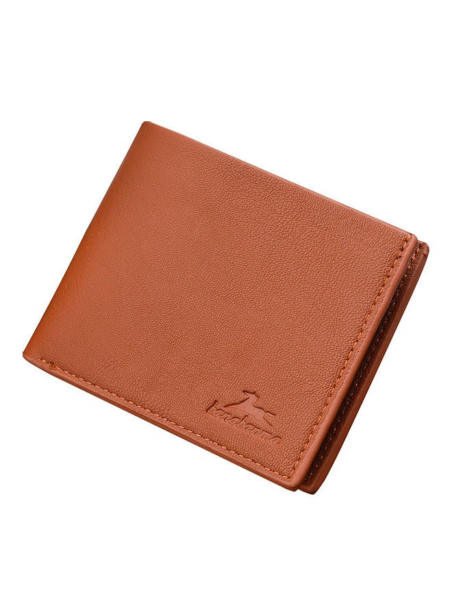 Men Boys Teens Xams Gift Concise Wearable PU Leather Multi Position Wallet Purse deep brown