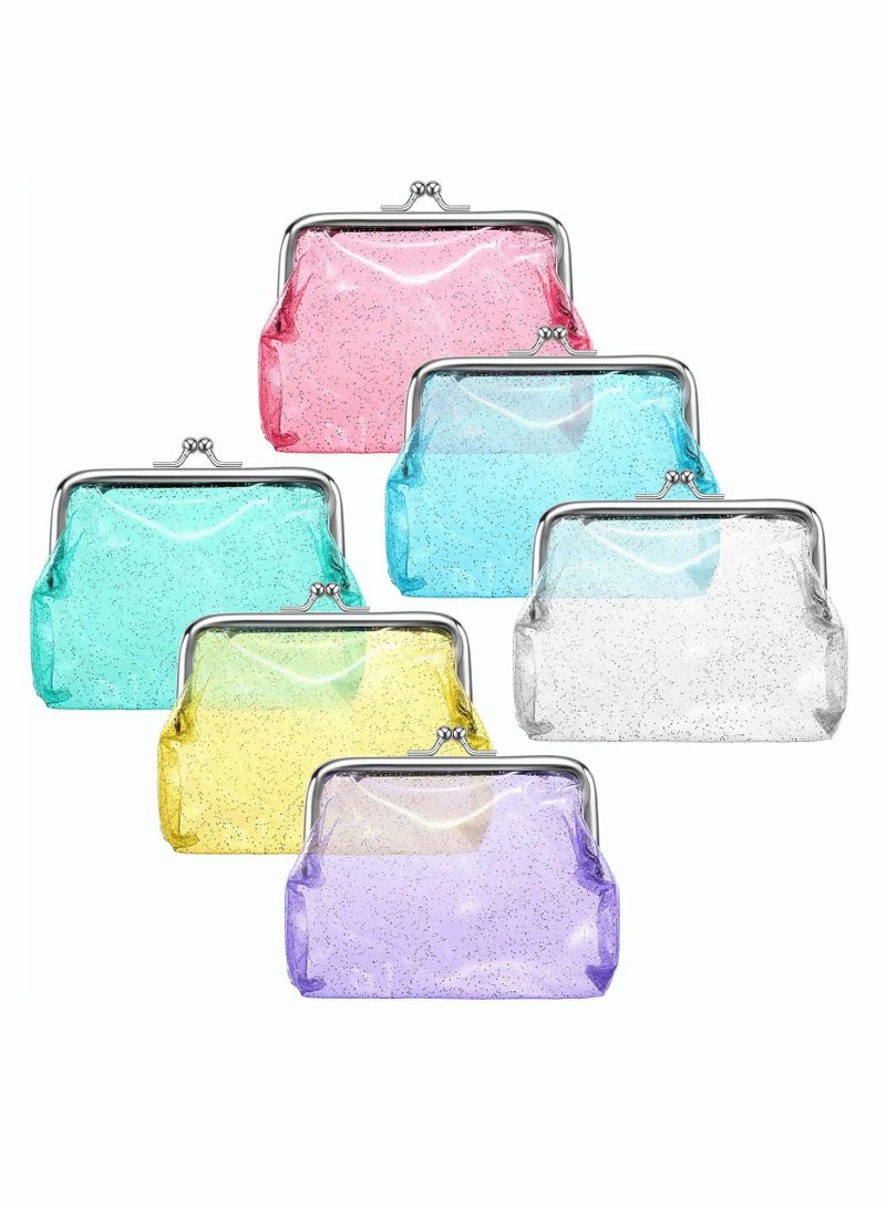 Clear Coin Purse Transparent Purse 6 Pieces