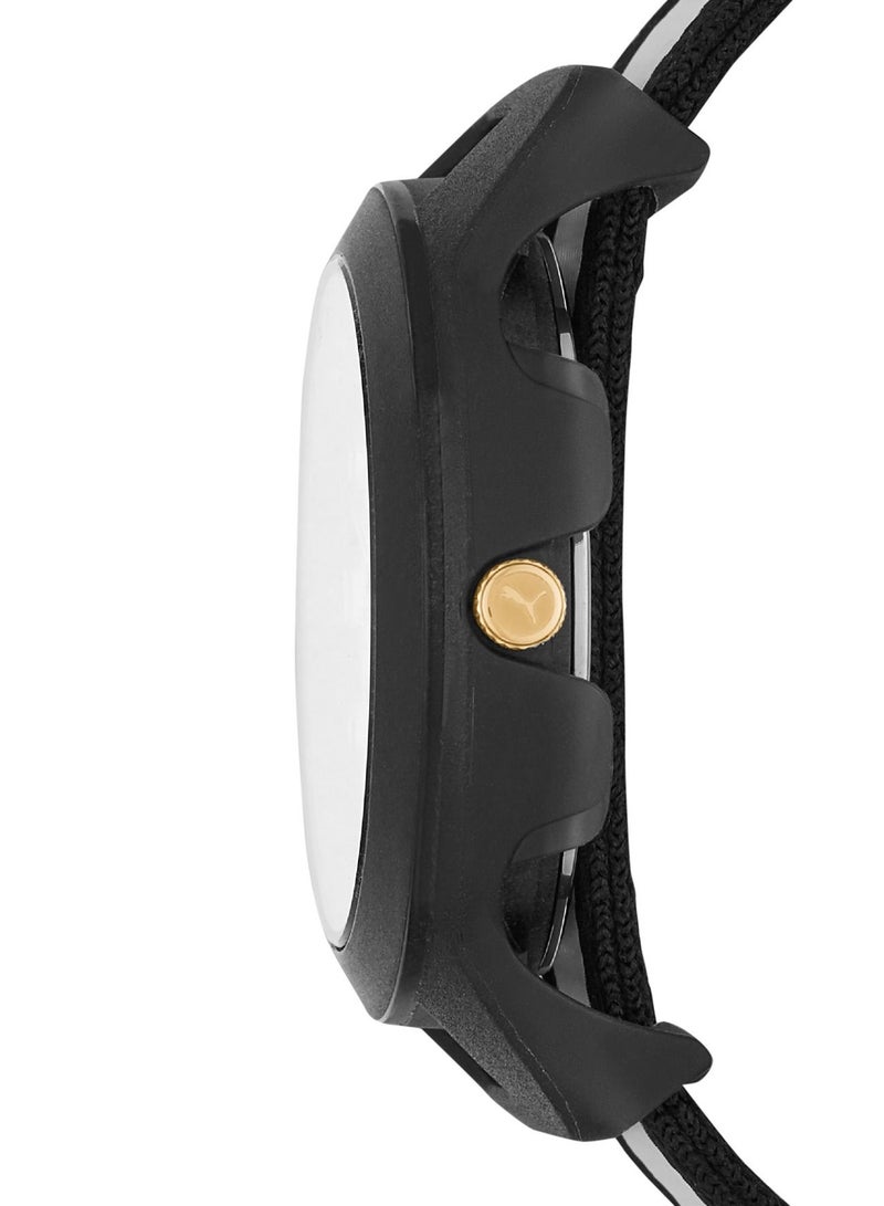 Reset V1 Analog Quartz Watch for Women With Silver & Black Nylon Band -3 ATM - PU P1022