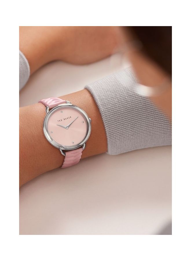 Women's Hetttie Chevron Round Analog Wrist Watch T TBKPHTS212 - 37mm - Pink