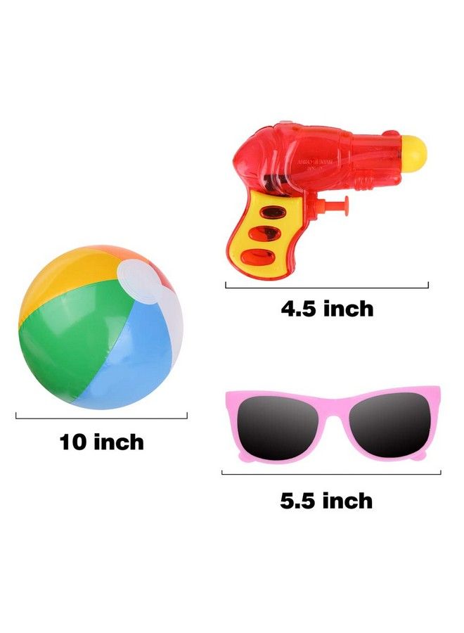 Neon Kids Sunglassesinflatable Beach Balls & Squirt Water Guns Fun Beach And Pool Party Favors Bulk Pack Of 36