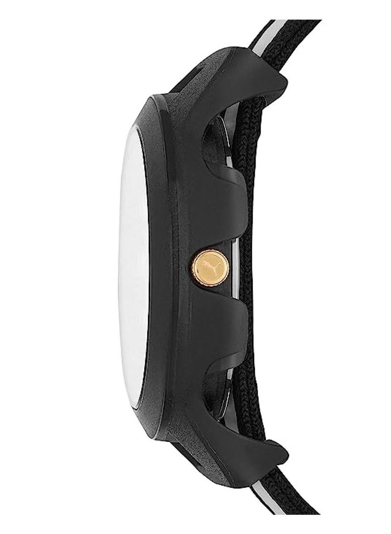 Reset V1 Analog Quartz Watch for Women With Silver & Black Nylon Band -3 ATM - PU P1022