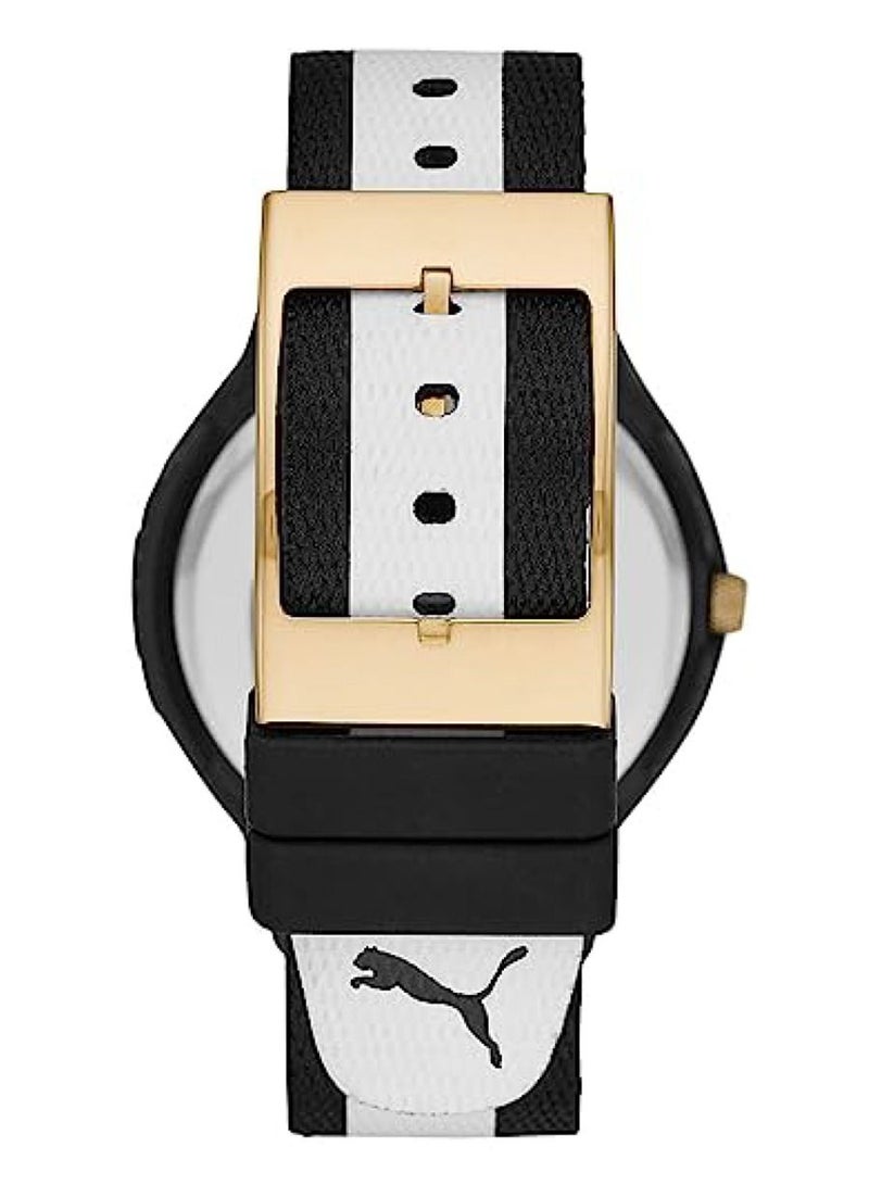 Reset V1 Analog Quartz Watch for Women With Silver & Black Nylon Band -3 ATM - PU P1022