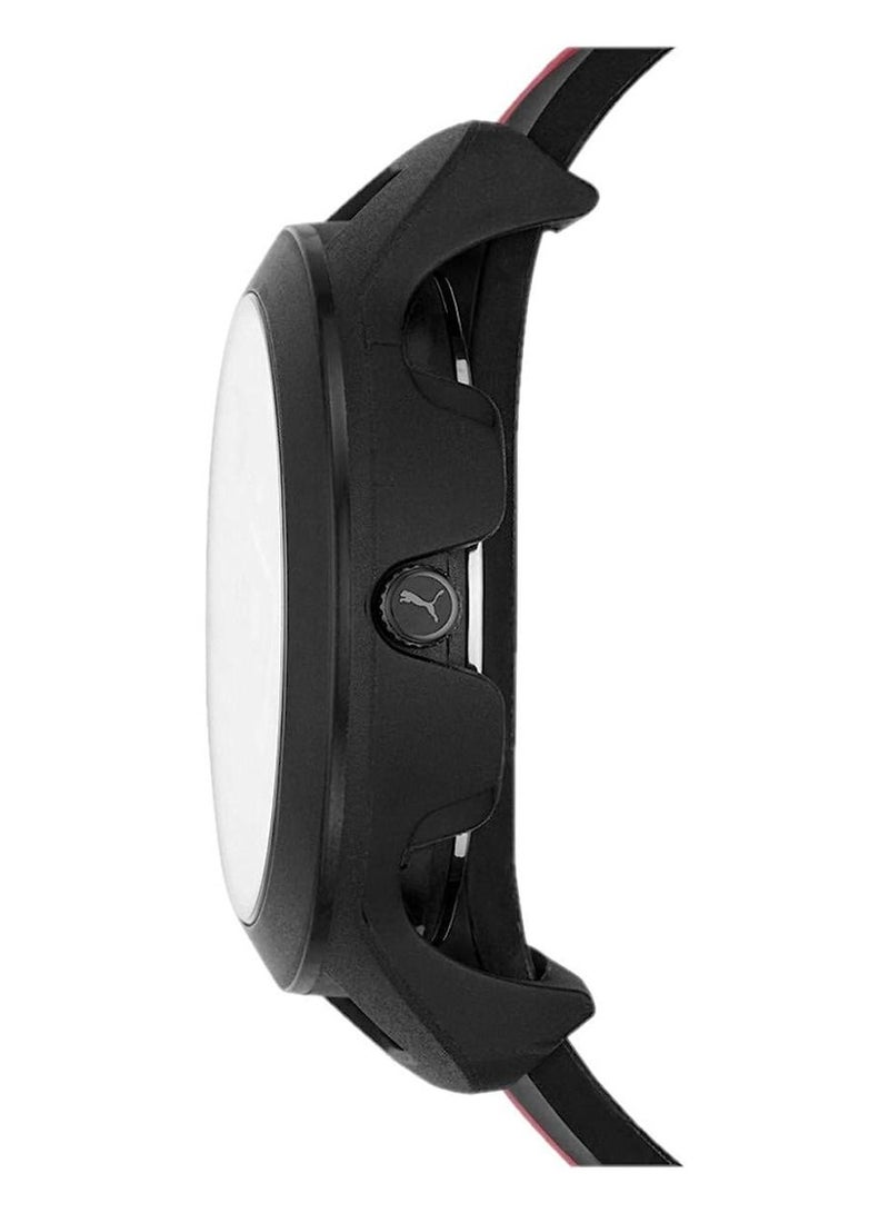 Reset V1 Analog Quartz Watch for Women With Black PU Leather Band - 3 ATM - PU P1026