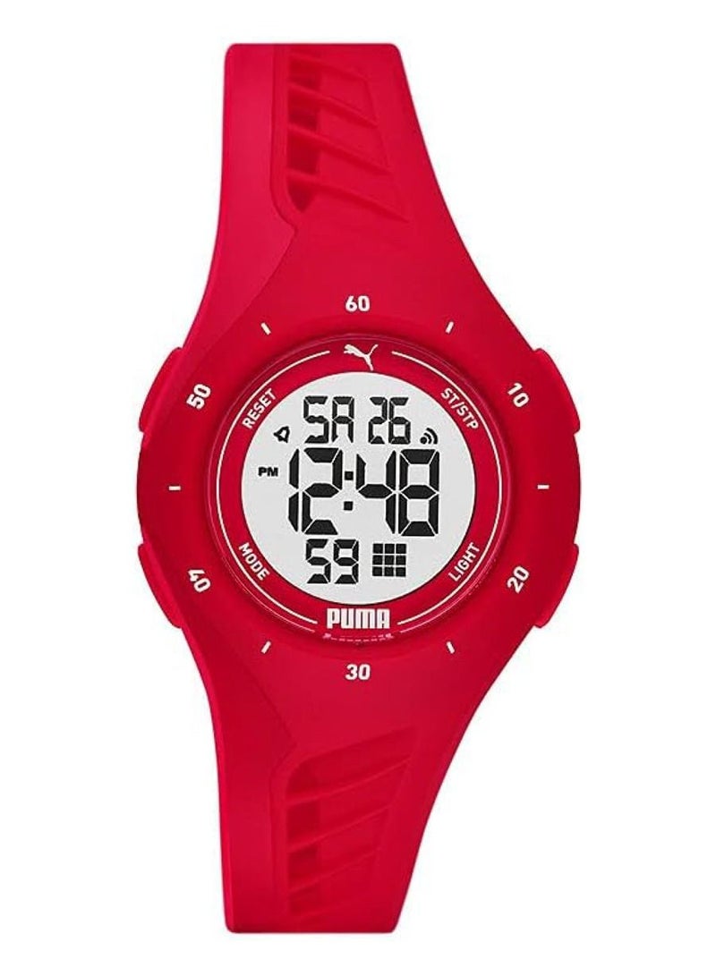 Puma Women 3 Lcd Red Polyurethane Watch PU P6023