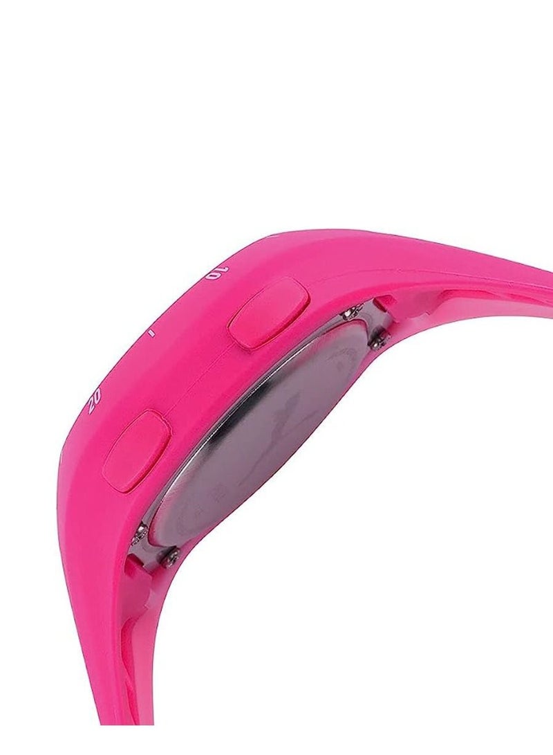 Unisex Digital Watch With Pink Polyurethane Strap - 3 ATM - PU P6008