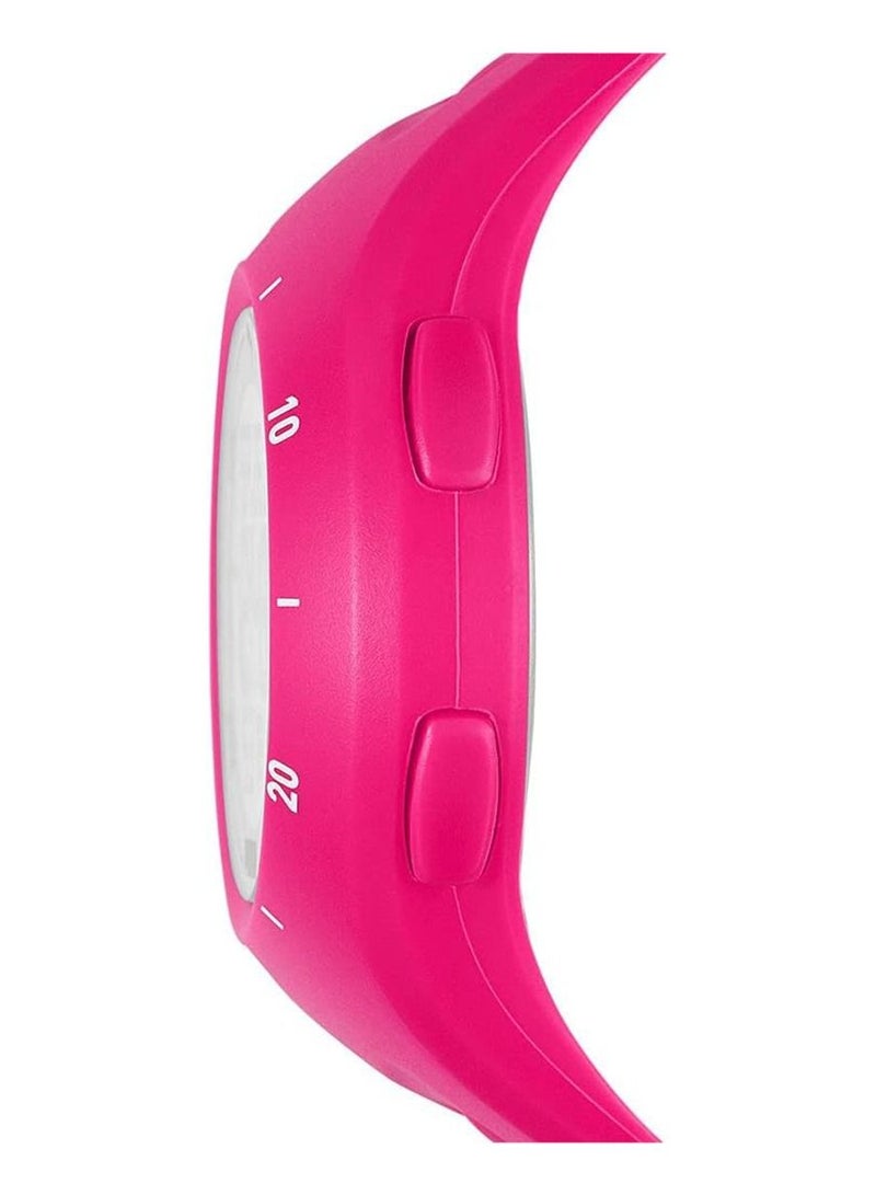 Unisex Digital Watch With Pink Polyurethane Strap - 3 ATM - PU P6008