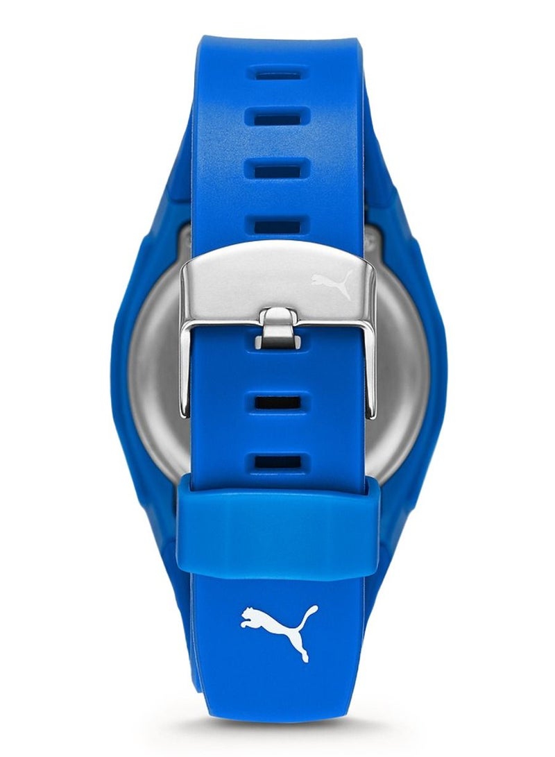 Unisex Digital Watch With Blue Polyurethane Strap - 3 ATM - PU P6013