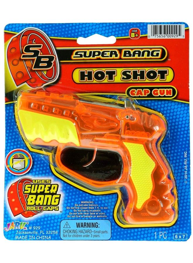 Super Bang Small Cap Guns Hot Shot (1 Toy Guns) By Jaru. Fake Guns For Boys Kids Plastic Pistol Toy. Costume And Play Prop Toys Shooter Games. Party Favors Stocking Stuffers Goodie Bags. 9291A