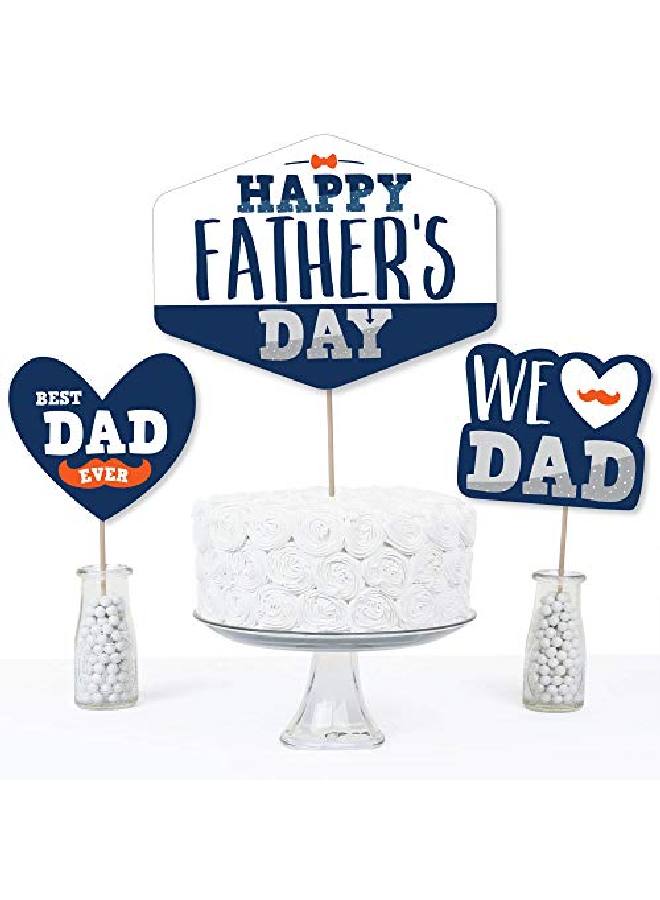 Happy Father'S Day We Love Dad Party Centerpiece Sticks Table Toppers Set Of 15