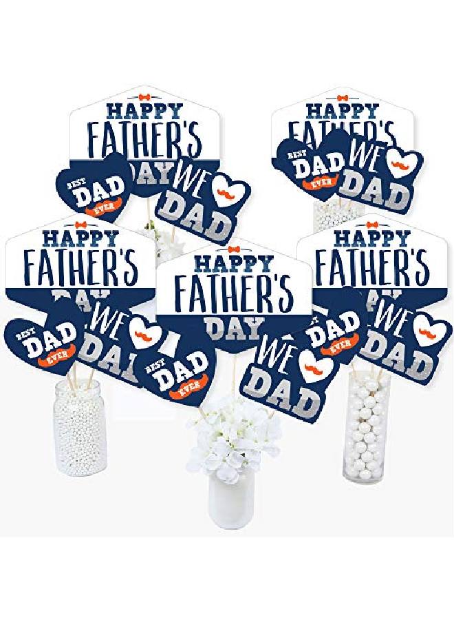 Happy Father'S Day We Love Dad Party Centerpiece Sticks Table Toppers Set Of 15