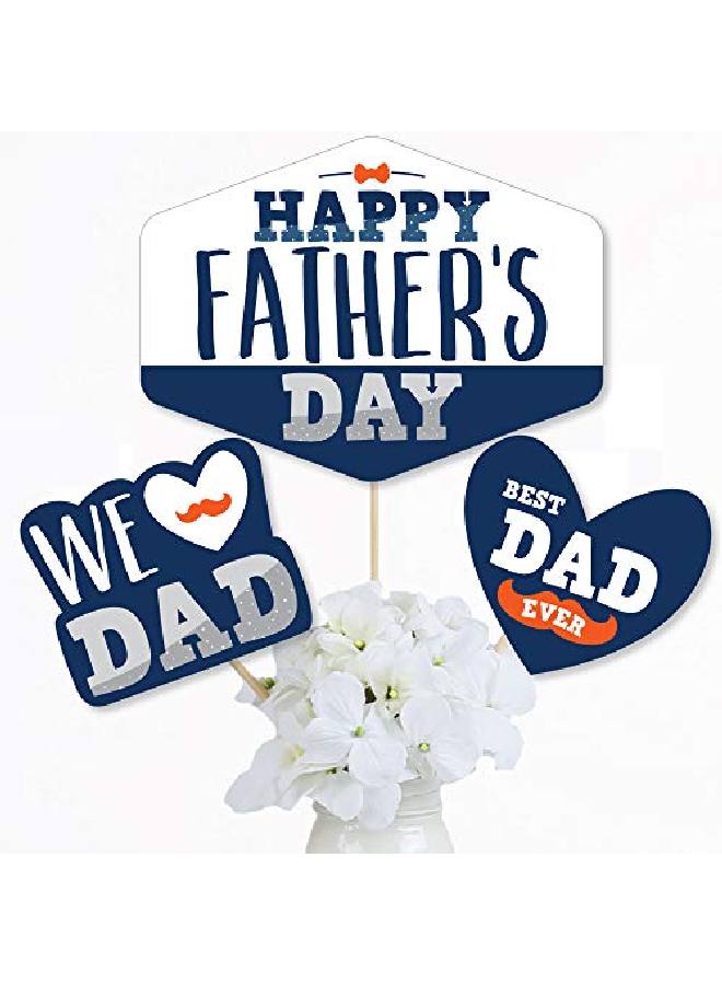 Happy Father'S Day We Love Dad Party Centerpiece Sticks Table Toppers Set Of 15