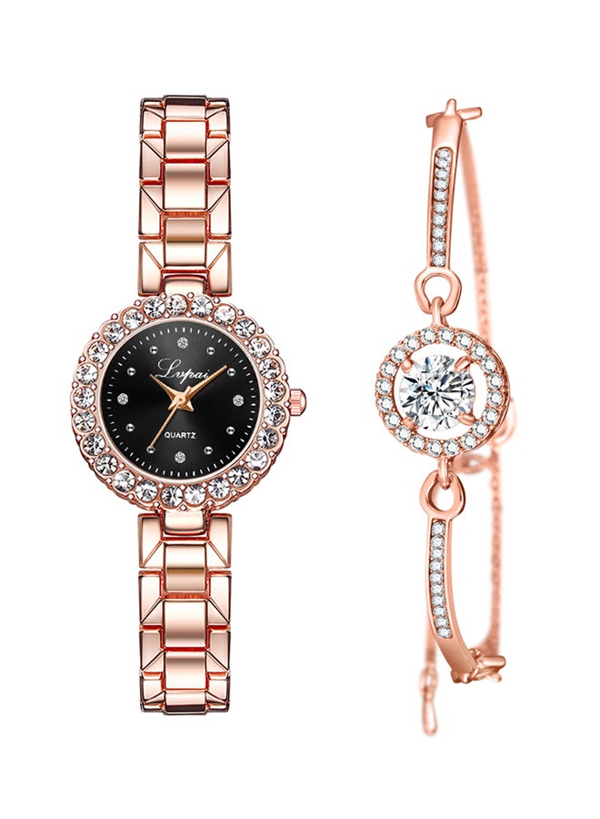 Women's Alloy Analog Watch Set P1115-F