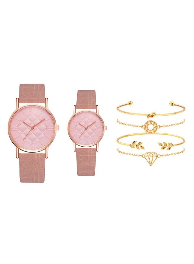 unisex Analog Watch And Bracelet Set