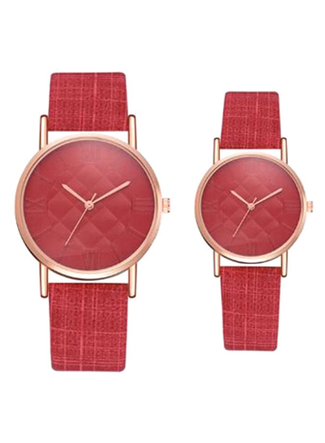 Analog Watch And Bracelet Set