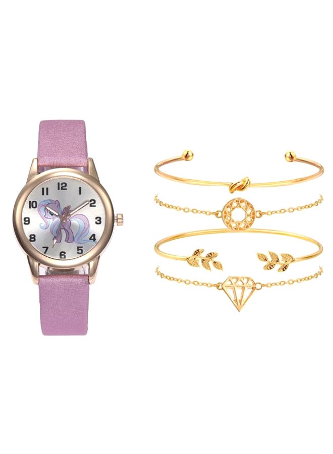 women Analog Watch And Bracelet Set