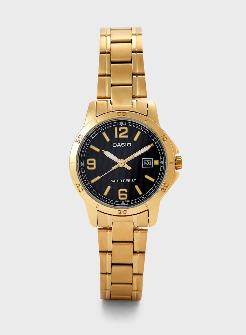 Casio Gold Colour Analog Couple Watch MTP/LTP-V004G-1BUDF