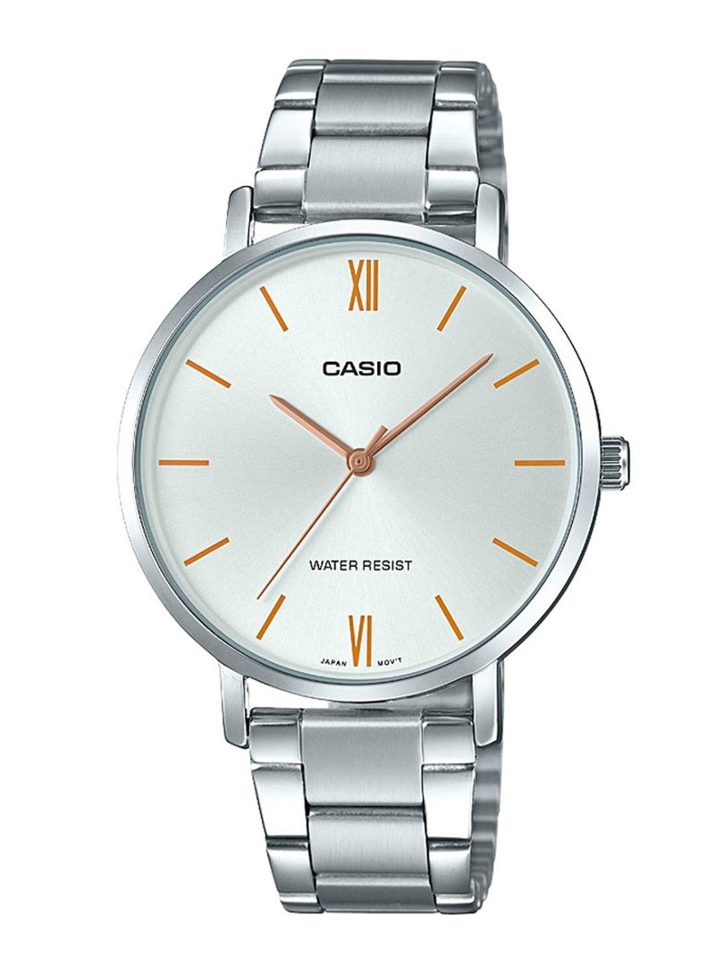 Stainless Steel Band Couple Watch MTP/LTP-VT01D-7BUDF
