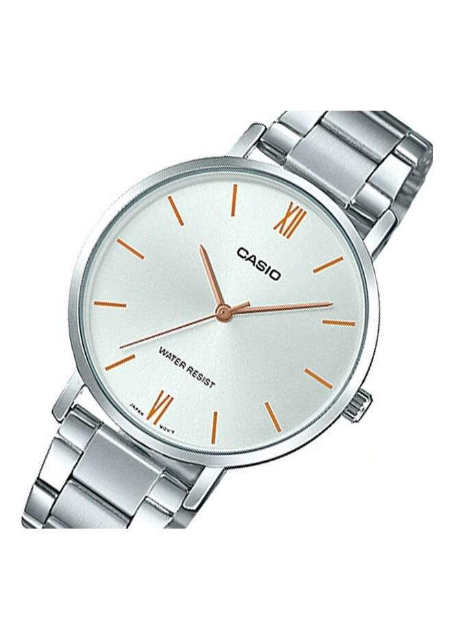 Stainless Steel Band Couple Watch MTP/LTP-VT01D-7BUDF