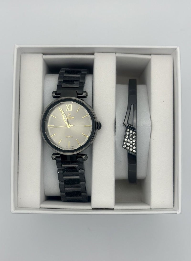Sveston Womens Stainless Steel Set Watch SV 19026
